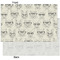 Hipster Cats & Mustache Tissue Paper - Heavyweight - XL - Front & Back