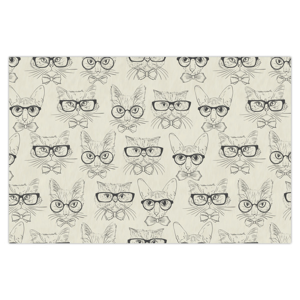 Custom Hipster Cats & Mustache Tissue Paper Sheets - X-Large - Heavyweight
