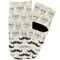 Hipster Cats & Mustache Toddler Ankle Socks - Single Pair - Front and Back