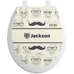 Hipster Cats & Mustache Toilet Seat Decal (Personalized)