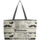 Hipster Cats & Mustache Beach Totes Bag - w/ Black Handles (Personalized)