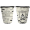 Hipster Cats & Mustache Trash Can Black - Front and Back - Apvl