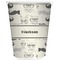 Hipster Cats & Mustache Trash Can White