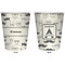 Hipster Cats & Mustache Trash Can White - Front and Back - Apvl