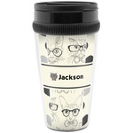 Hipster Cats & Mustache Acrylic Travel Mug without Handle (Personalized)