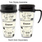 Hipster Cats & Mustache Travel Mugs - with & without Handle