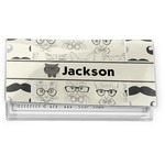 Hipster Cats & Mustache Vinyl Checkbook Cover (Personalized)