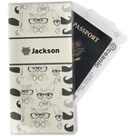 Hipster Cats & Mustache Travel Document Holder