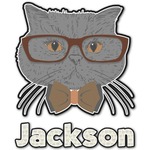Hipster Cats & Mustache Graphic Decal - Medium (Personalized)