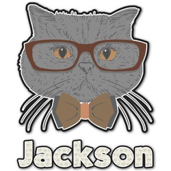 Hipster Cats & Mustache Graphic Decal - Custom Sizes (Personalized)