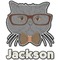 Hipster Cats & Mustache Graphic Decal - Small (Personalized)