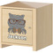 Hipster Cats & Mustache Wall Graphic on Wooden Cabinet