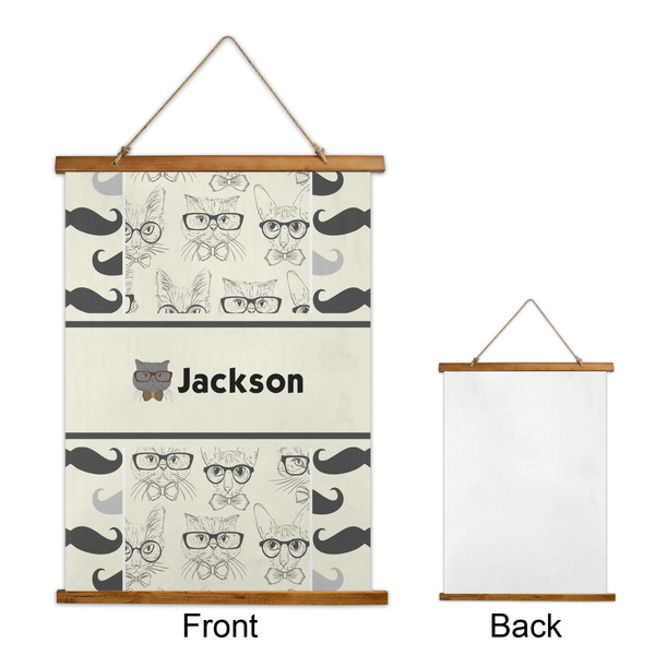 Hipster Cats & Mustache Wall Hanging Tapestry - Portrait - APPROVAL