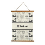 Hipster Cats & Mustache Wall Hanging Tapestry (Personalized)