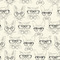 Hipster Cats & Mustache Wallpaper Square