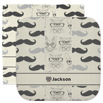 Hipster Cats & Mustache Facecloth / Wash Cloth (Personalized)