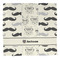 Hipster Cats & Mustache Washcloth - Front - No Soap