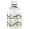 Hipster Cats & Mustache Water Bottle Label - Back View