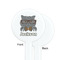 Hipster Cats & Mustache White Plastic 7" Stir Stick - Single Sided - Round - Front & Back