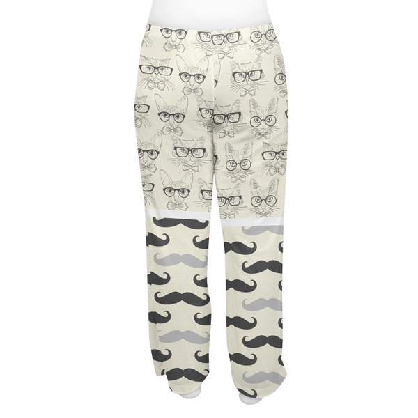 Hipster Cats & Mustache Women's Pj on model - Back