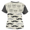 Hipster Cats & Mustache Women's T-shirt Back