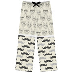 Hipster Cats & Mustache Womens Pajama Pants