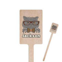 Hipster Cats & Mustache Rectangle Wooden Stir Sticks (Personalized)