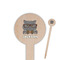 Hipster Cats & Mustache Wooden 6" Food Pick - Round - Closeup