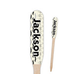 Hipster Cats & Mustache Paddle Wooden Food Picks - Single Sided (Personalized)