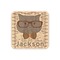 Hipster Cats & Mustache Wooden Sticker - Main