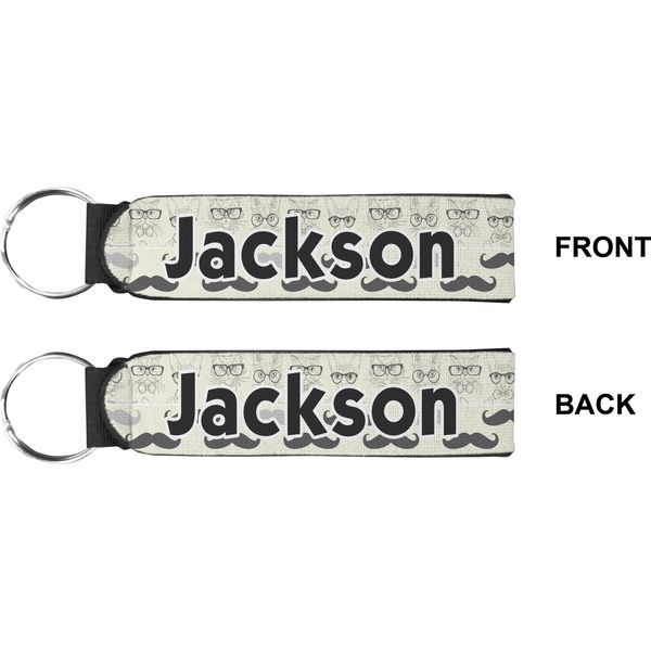 Hipster Cats & Mustache Wristlet (Front + Back)