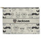 Hipster Cats & Mustache Zipper Pouch Large (Front)
