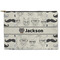 Hipster Cats & Mustache Zipper Pouch - Large - 12.5"x8.5" (Personalized)