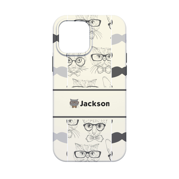 Hipster Cats & Mustache iPhone 13 Mini Tough Case - Back