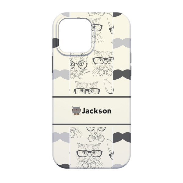 Hipster Cats & Mustache iPhone 13 Pro Tough Case - Back