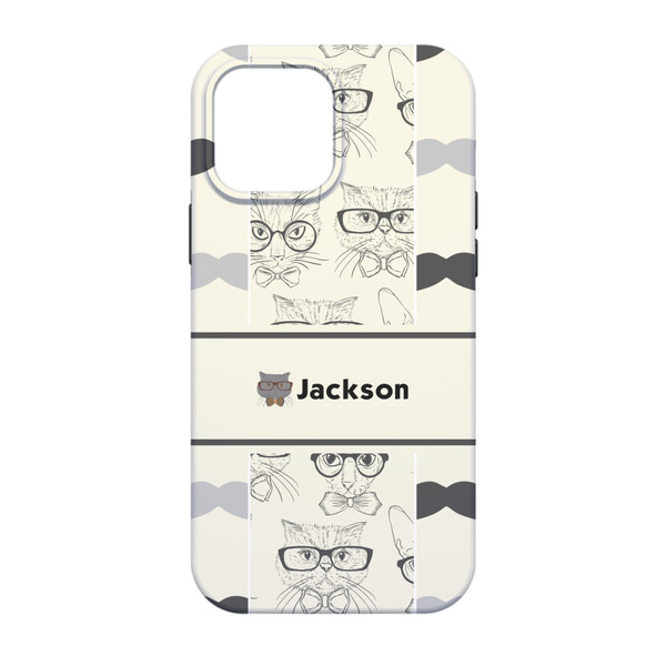 Hipster Cats & Mustache iPhone 13 Tough Case - Back