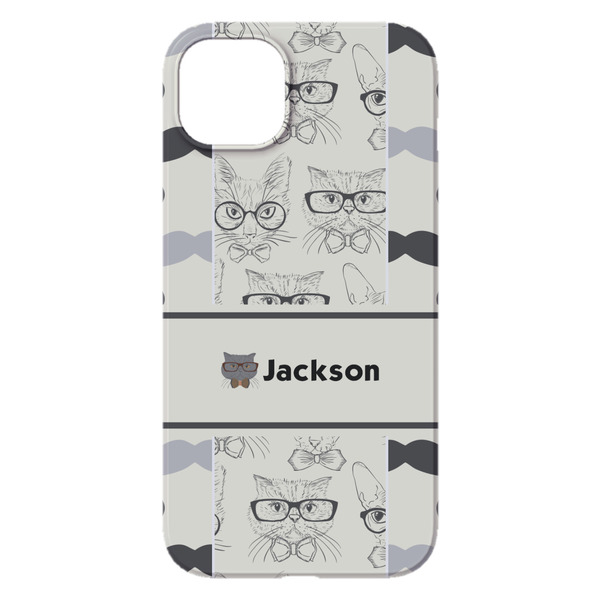 Hipster Cats & Mustache iPhone 14 Pro Max Case - Back