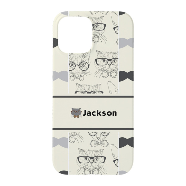Hipster Cats & Mustache iPhone 15 Case - Back