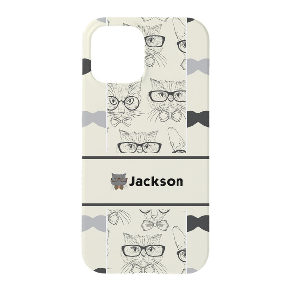 Hipster Cats & Mustache iPhone 15 Pro Case - Back