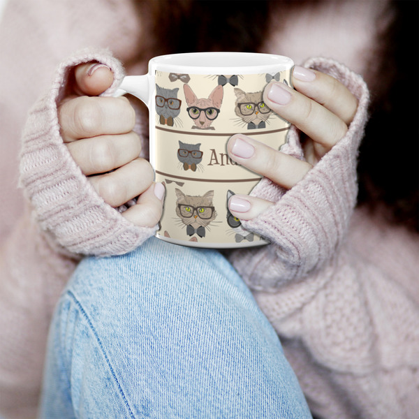 Hipster Cats 11oz Coffee Mug - LIFESTYLE
