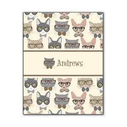 Hipster Cats Wood Print - 11x14 (Personalized)