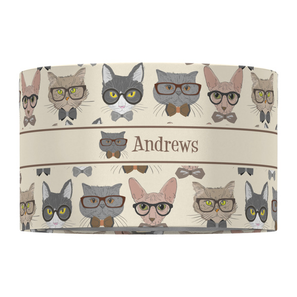 Hipster Cats 12" Drum Lampshade - FRONT (Fabric)