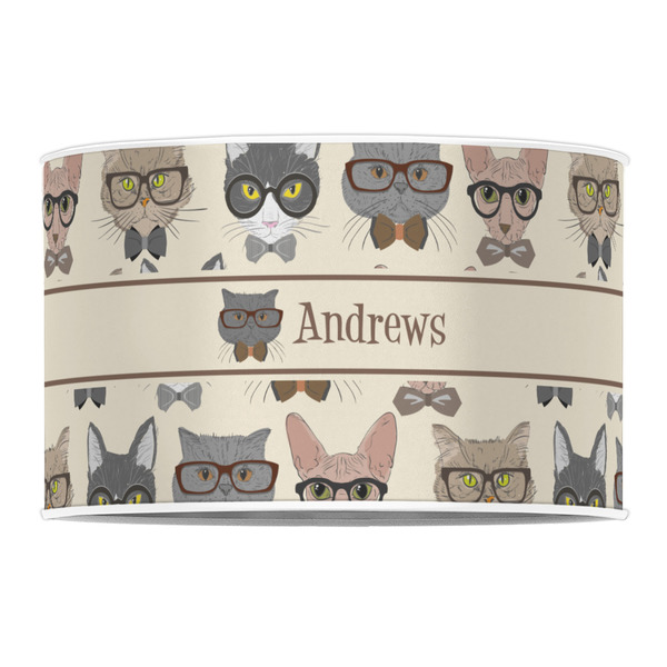 Hipster Cats 12" Drum Lampshade - FRONT (Poly Film)