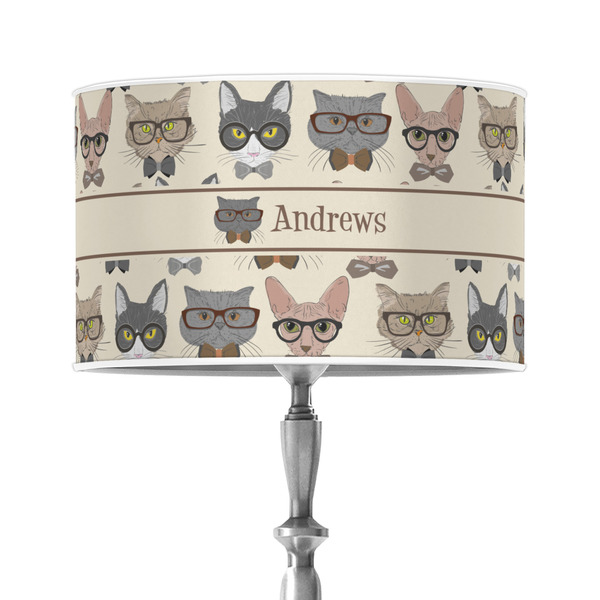 Custom Hipster Cats 12" Drum Lamp Shade - Poly-film (Personalized)