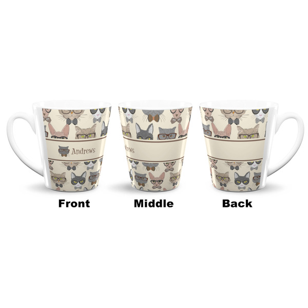 Hipster Cats 12 Oz Latte Mug - Approval