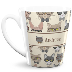 Hipster Cats 12 Oz Latte Mug (Personalized)