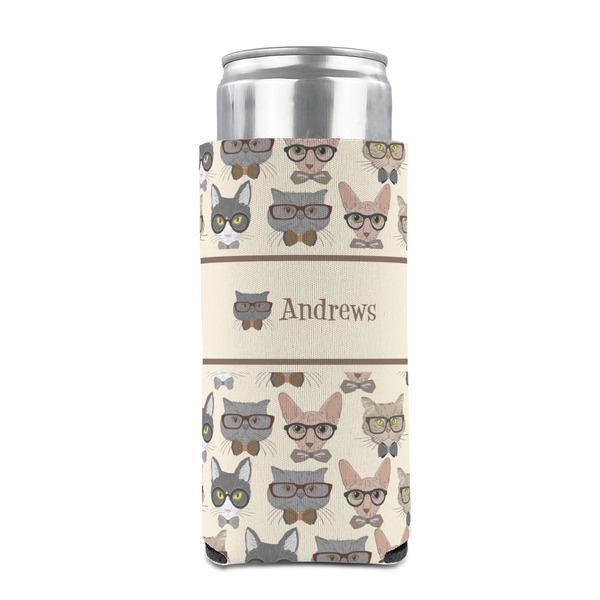Hipster Cats 12oz Tall Can Sleeve - FRONT (on can)