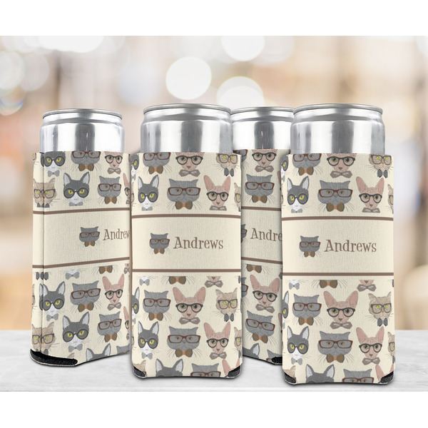 Hipster Cats 12oz Tall Can Sleeve - Set of 4 - LIFESTYLE