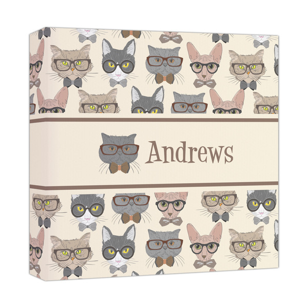 Custom Hipster Cats Canvas Print - 12x12 (Personalized)
