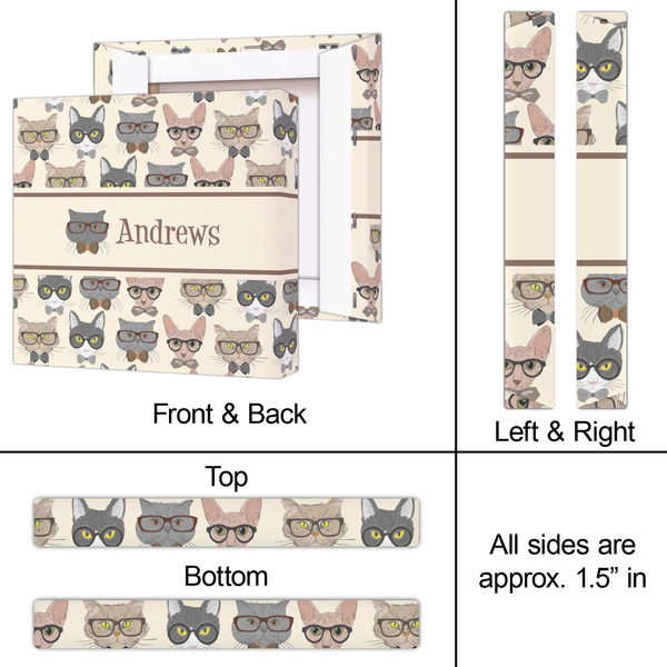 Hipster Cats 12x12 - Canvas Print - Approval